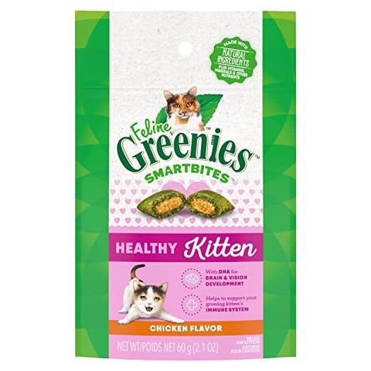 Greenies Feline Smartbites Healthy Kitten Treats, Chicken Flavor, 2.1 Oz Pack