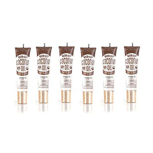 Kiss Broadway Clear Lip Gloss (Coconut Oil) (6 Pack)