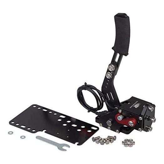 16-bit PC Game USB Handbrake with Plate for Racing Games, Compatible with Logitech G27 G29 Simulate Linear Handbrake - 11.8in High(Only PC System