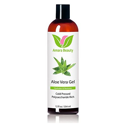 Aloe Vera Gel from Organic Cold Pressed Aloe for Face, Body, and Hair, 12 fl. oz. | Amara Beauty
