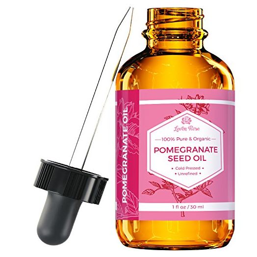 Pomegranate Seed Oil by Leven Rose, 100% Pure Unrefined Cold Pressed Antioxidant Moisturizer for Hair Skin and Nails 1 oz