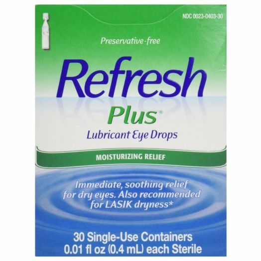 Refresh plus lubricant eye drops 30-0.01 fl. oz. tubes Pack of 3