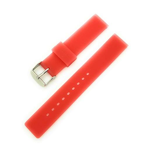 18mm Smooth Soft Rubber Silicone Watch Band