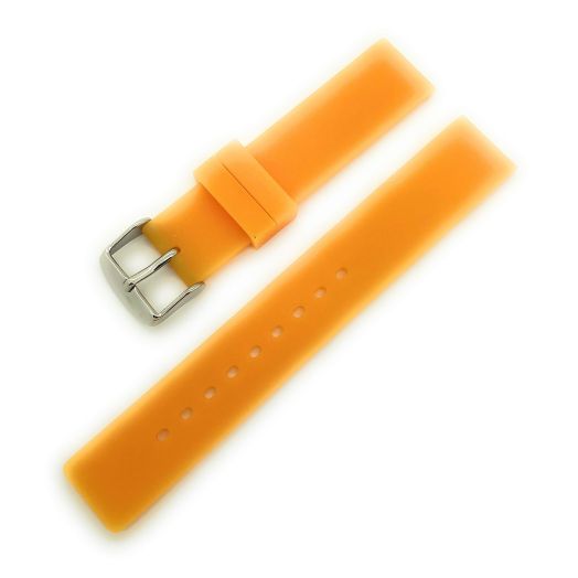 18mm Smooth Soft Rubber Silicone Watch Band