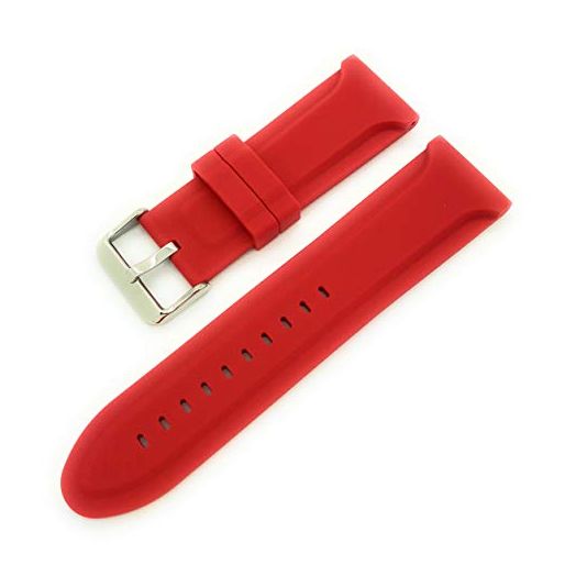 28mm Smooth Soft Rubber Silicone Watch Band