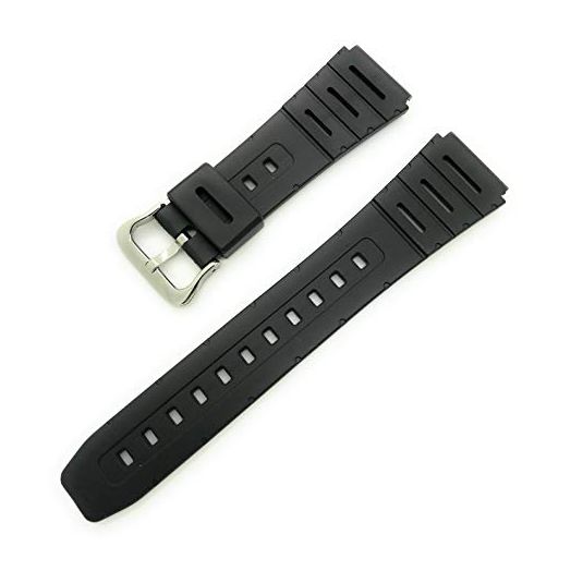 20mm Black Rubber Watch Band (style 1)