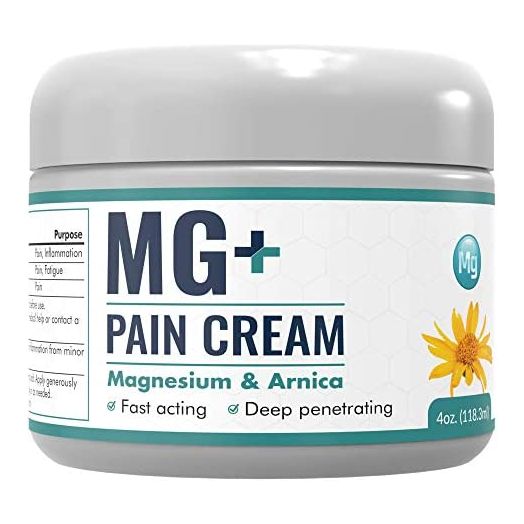 Mars Wellness MG+ Pain Cream - Extra Strength Magnesium and Arnica Cream - 4 OZ Tub - Sore Legs and Joints, Leg Cramps, Sports and Arthritis Pain Rub