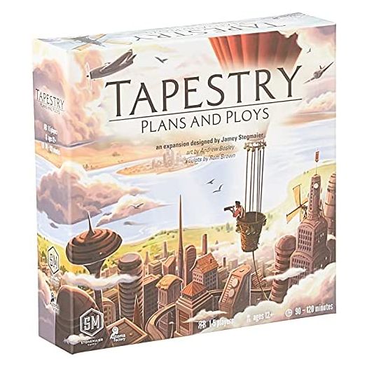 Stonemaier Games Tapestry: Plans & Ploys Expansion, Strategy Board Game for 1-5 Players Tan