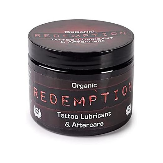 Redemption Organic Tattoo Lubricant, Barrier and Aftercare All in One - Natural Tattoo Care Formula for Use During and After Tattoo - 6 Ounce Jar