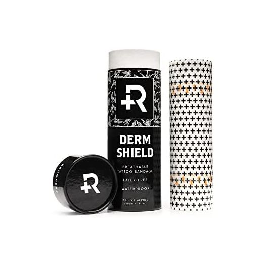 Recovery Derm Shield Tattoo Aftercare Bandage Roll, Transparent, Waterproof Adhesive Bandages, 7.9 Inches x 8 Yards