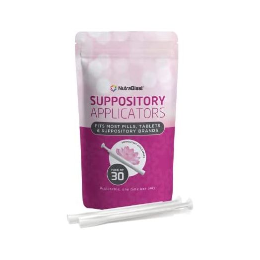 NutraBlast Disposable Vaginal Suppository Applicators (30-Pack) - Fits Most Brands, Pills, Tablets and Suppositories - Individually Wrapped