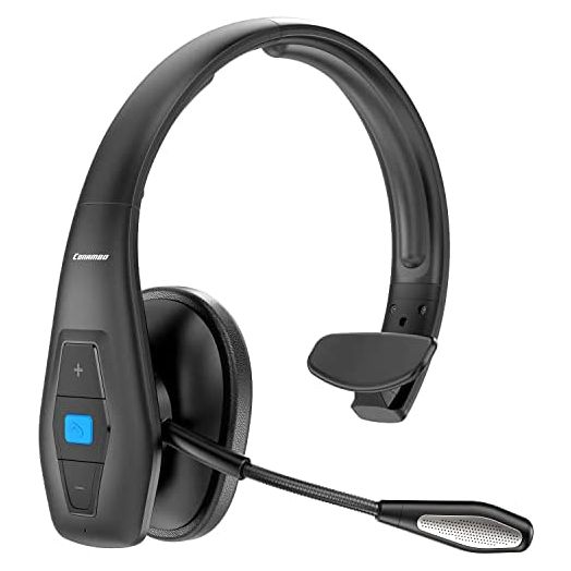 Noise Cancelling Bluetooth Headset V5.1, 35Hrs HD Talktime CVC8.0 Dual Mic Hands-Free Wireless Headset, Bluetooth Headphones with Mute Button for Cell Phones Business Home Office Trucker