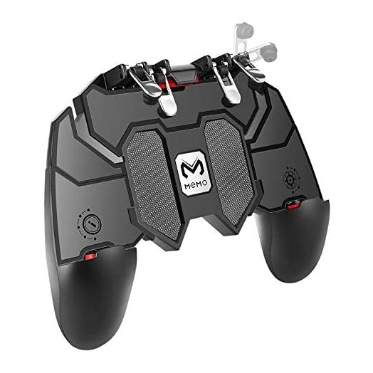 DELAM Mobile Game Controller with L1R1 L2R2 Triggers, PUBG Mobile Controller 6 Fingers Operation, Joystick Remote Grip Shooting Aim Keys for 4.7-6.5" iPhone Android iOS Cellphone Gamepad Accessories