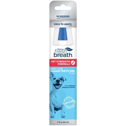 Fresh Breath Certified Wellness Collection Vet Strength Oral Care Clean Teeth Gel, 2oz - Freshens Dog Breath - Removes Plaque & Tartar - Cleans Teeth - Dog Dental Care - No Brushing Required