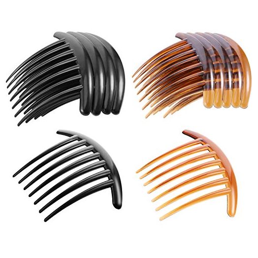 Tatuo 20 Pieces 7 Tooth French Twist Comb Plastic Hair Clip Hair Side Combs Hair Accessory for Women Girls