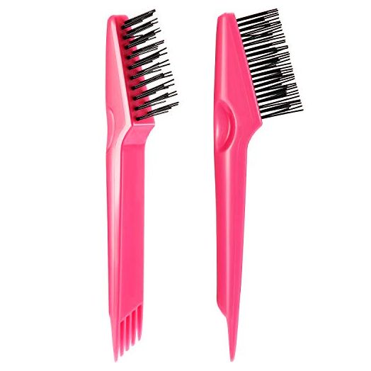 2 Pieces Hair Brush Cleaner Tool Mini Rake Wet Hair Comb for Removing Dirt Home and Salon