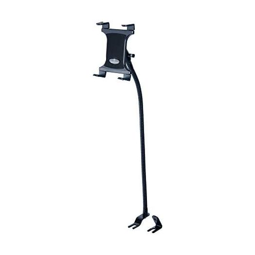 Gooseneck Tablet Mount for Car and Truck - TACKFORM Industrial 28 Inch Steel Coil Gooseneck Seat Rail Device Holder for Taxi, Van, Vehicle. Compatible with iPad, Galaxy, Surface Pro