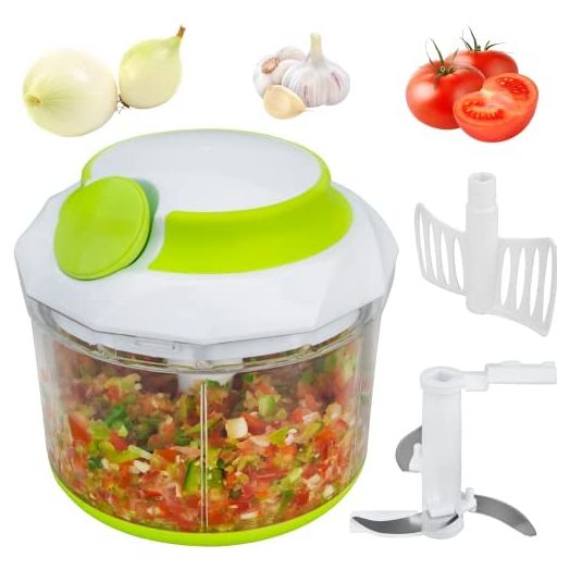 Brieftons QuickPull Manual Food Chopper, Large 4-Cup Hand Pull Chopper