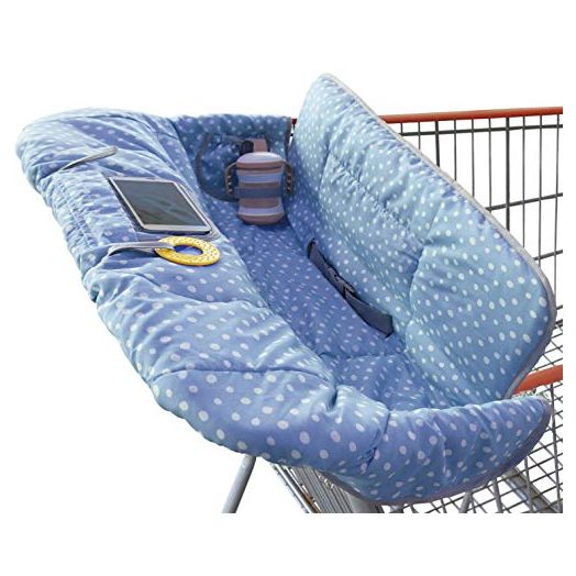 Suessie Shopping Cart Cover and High Chair Cover, Blue Dots
