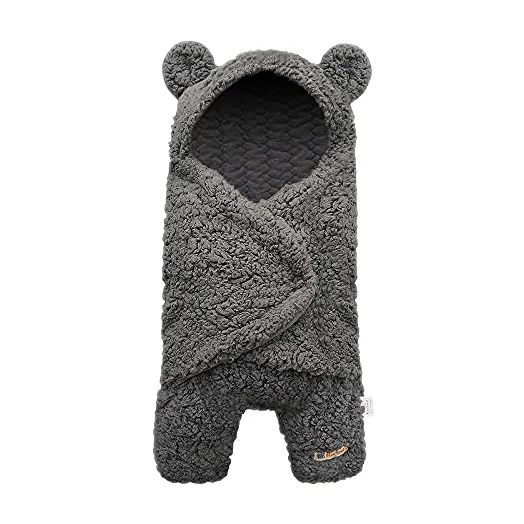 BlueSnail Newborn Receiving Blanket Baby Sleeping Wrap Swaddle (Gray)