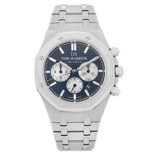 DA Royalty watches Chronograph 316 Stainless Steel, Blue Dial, Japanese Quartz Movement, AP style Men's watch.