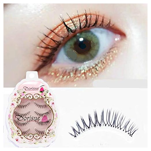 Dorisue Eyelashes Natural Look 3D Lightweight Short Lashes E3 (4 Pack)