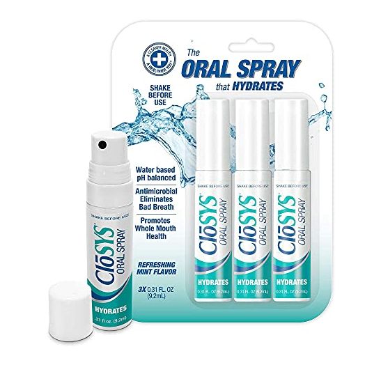 CloSYS Oral Breath Spray, 0.31 Ounce (3 Count), Mint, Sugar Free, pH Balanced, Fights Bad Breath