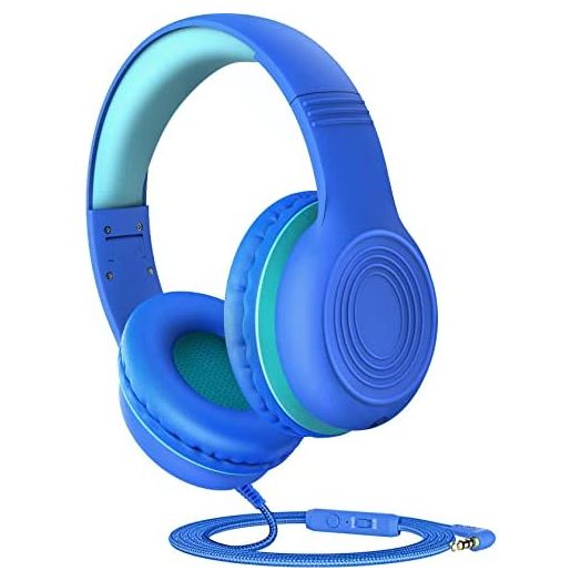 Fresnwel Kids Headphones Microphone, 85/94db Volume Limit Kids Headset, Foldable Wired Children Headphones Audio Sharing, Over Ear Stereo Headphone, Wired Kids Headset School Online Class Tablet