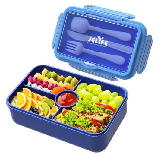 Jelife Bento Lunch Box, Blue