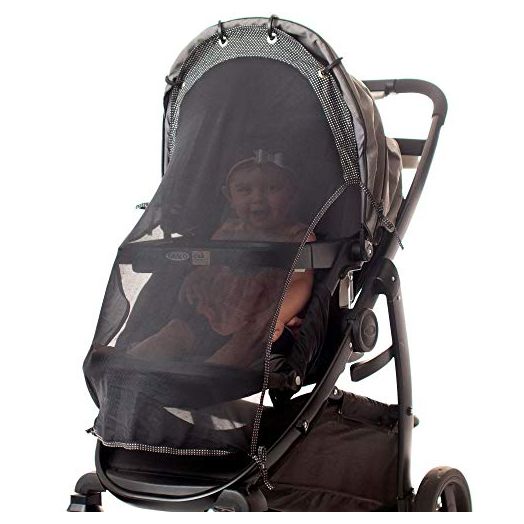 Sun Shade for Strollers (Large). Universal Adjustable SPF 30+ Sunshade with See Through. Your Baby Will See The World and Will Be Protected. Lifetime Guarantee. by IntiMom