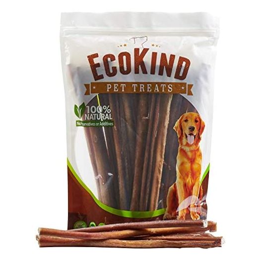 EcoKind Pet Treats All-Natural Premium Bully Sticks for Dogs | 16 Oz. Bag | Delicious Protein Rich Dog Chews (Twelve Inch Sticks, 1 Lb Bag)
