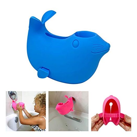 Kids Baby Bath Spout Cover - Faucet Safety Guard - Faucet Cover for a Bathtub for Kids Baby Toddlers - Cute Soft Seal for Enjoyable and Safe Baths for Your Child (Blue)