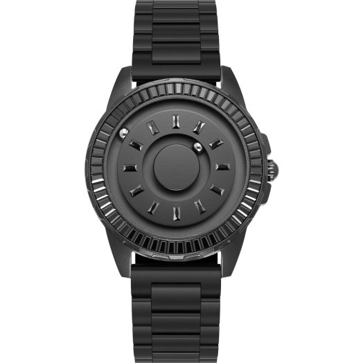 EUTOUR 2022 New Mens Watch Wrist Watch, Magnetic Watches Fancy Minimalist Unisex Watches Quartz Watch with Stainless Steel Bracelet 40mm Black E048A-G3A