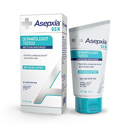Asepxia GEN Moisturizing Mattifying Cream for Oily Skin, Neutralizes Unwanted Shine, 1.7 Ounce