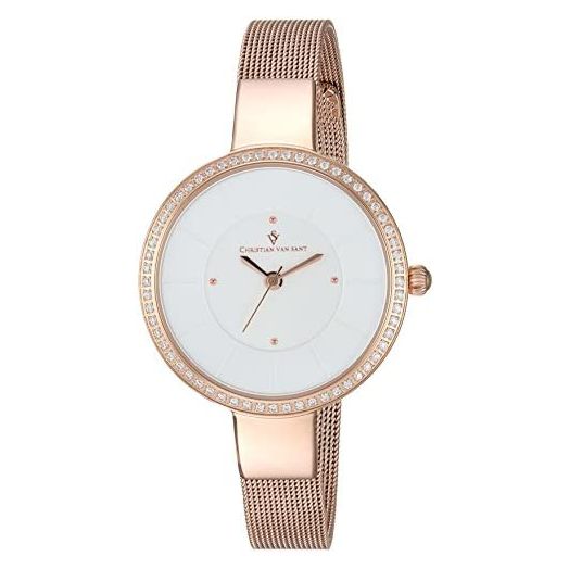 Christian Van Sant Women's CV0221 Reign Analog Display Quartz Rose Gold Watch