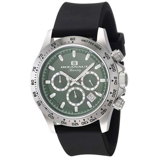 Oceanaut Men's OC6112R Biarritz Analog Display Quartz Black Watch