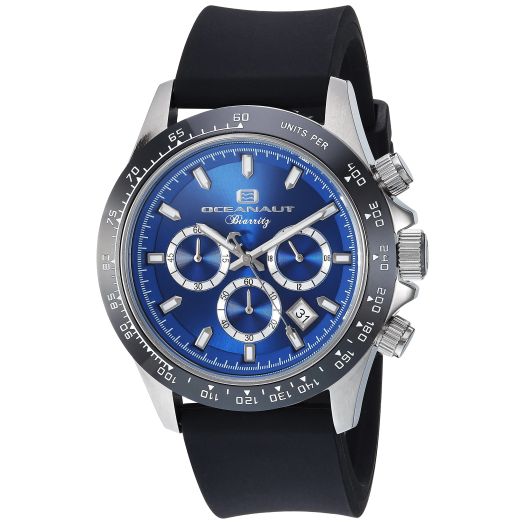 Oceanaut Men's OC6113R Biarritz Analog Display Quartz Black Watch