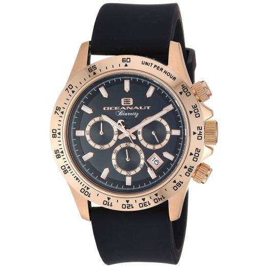 Oceanaut Men's OC6119R Biarritz Analog Display Quartz Black Watch