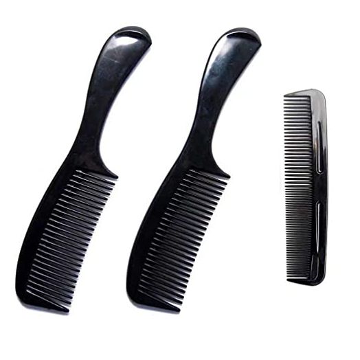 Soft 'N Style, 8 inch Styling Essentials Round Handle Comb included 5" Favorict Pocket Comb (2 Pack)