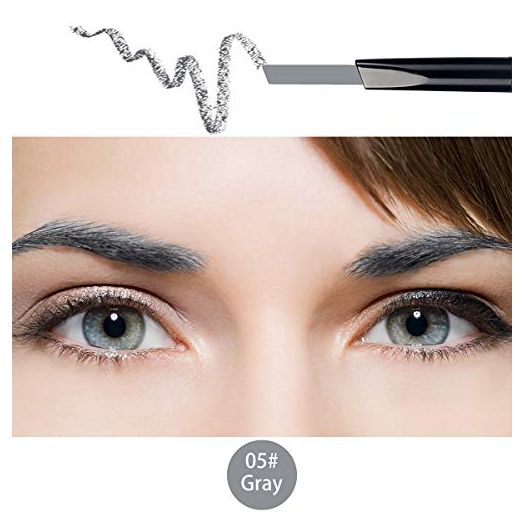ANIFER Eyebrow Pencil Gray Waterproof Smooth Natural Vegan Cruelty Free (Gray #5)