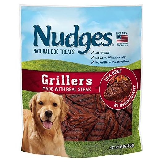 Nudges Natural Dog Treats Grillers Made with Real Steak