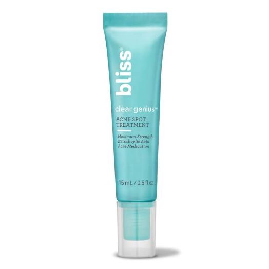 Bliss Clear Genius Acne Spot Treatment | Maximum Strength 2% Salicylic Acid Shrinks Blemishes | Clean | Cruelty-Free | Paraben Free | Vegan | 0.5 oz