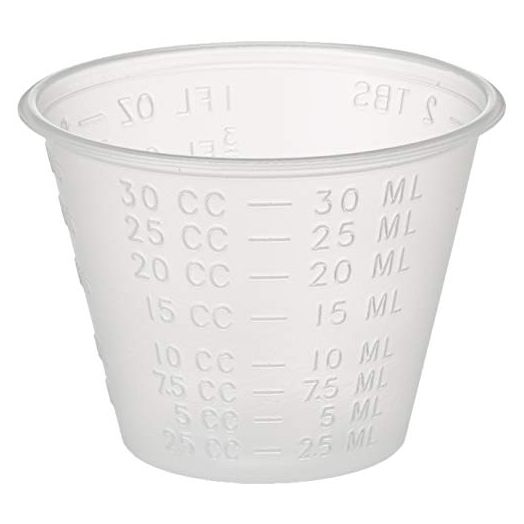 Dynarex 4252-1 Medicine Cup (Polyethylene) 100 Count, Clear