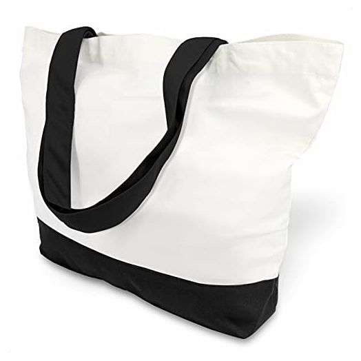 TOPDesign 1, 3, 6, 12, Super Strong Large 12oz Cotton Canvas Tote Bag, Reusable Grocery Shopping Cloth Bags (24 Pack)