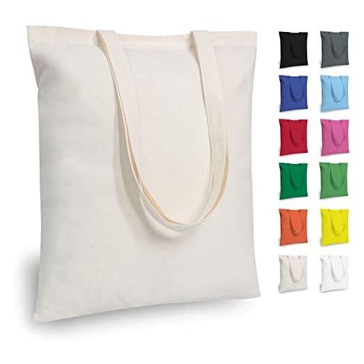 TOPDesign 5, 12, 24, 48, Economical Cotton Tote Bag, Lightweight Medium Reusable Grocery Shopping Cloth Bags (192 Pack)