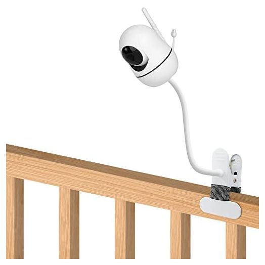 Baby Monitor Mount Compatible with HelloBaby HB65/HB66/HB248,ANMEATE SM935E Baby Monitor Camera 15.7 inches Flexible Clip Clamp Mount Long Gooseneck Arm, Baby Monitors Holder Without Tools