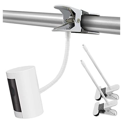 2Pack -SZAOYU Flexible Clamp Mount Compatible with Ring Mount Stick Up Cam & Indoor Cam, Flexible Gooseneck Mounting Bracket No Tools or Wall Damage Required