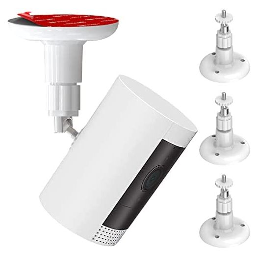 3 Pack Adhesive Wall Mount Compatible with Stick Up Cam/Indoor Cam/Battery Cam,Ceiling Mounting Kit for Plug-in HD Security Camera Mount 2 Ways Installation VHB Stick On or Screws