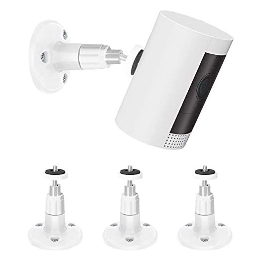3 Pack BFYTN Wall Mount Compatible with Ring Stick Up Cam Wired/Battery and Ring Indoor Cam HD Security Camera,360 Degree Adjustable Mounting Bracket (White)