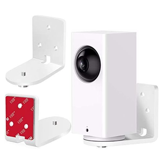 2 Pack Screwless Adhesive Wall Mount Compatible with Wyze Cam Pan V2 (2021 Release) &Wyze Cam Pan,2 Ways Installation VHB Stick On or Screws- Easy to Install, Full Tilt & Pan Function,No Drilling
